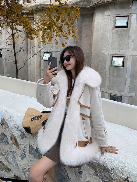 women's fur & faux 2021 fashion women parkas winter jacket natural real big collar loose warm luxury outerwear thick streetwear, Black
women's fur & faux 2021 fashion women parkas winter jacket natural real big collar loose warm luxury outerwear thick streetwear, Black