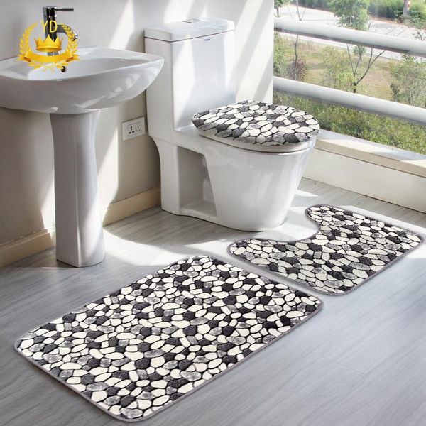 bath mats 3pcs/set non-slip bathroom cobble stone pattern carpet toilet lid cover mat kits
bath mats 3pcs/set non-slip bathroom cobble stone pattern carpet toilet lid cover mat kits