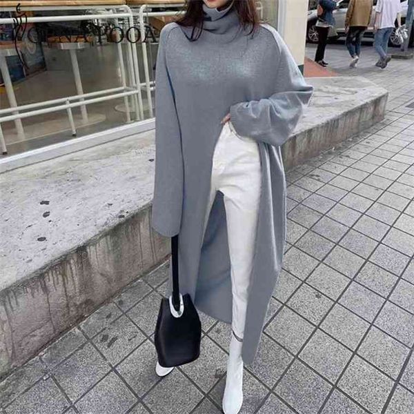 genayooa womens turtleneck pullover sleeve vintage loose knit sweater split solid long jumper ladies korean style, White;black
genayooa womens turtleneck pullover sleeve vintage loose knit sweater split solid long jumper ladies korean style, White;black