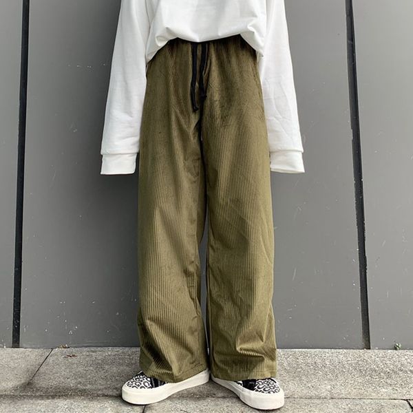 Men Casual Pants Wide Leg Corduroy Lace-up Harajuku Korean Style Vintage Streetwear Comfortable Students Couple Harem Ins New, Gray
Men Casual Pants Wide Leg Corduroy Lace-up Harajuku Korean Style Vintage Streetwear Comfortable Students Couple Harem Ins New, Gray