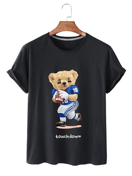 summer style fashion bear pattern printing women's casual loose short sleeve pure cotton t-shirt street wear, White
summer style fashion bear pattern printing women's casual loose short sleeve pure cotton t-shirt street wear, White