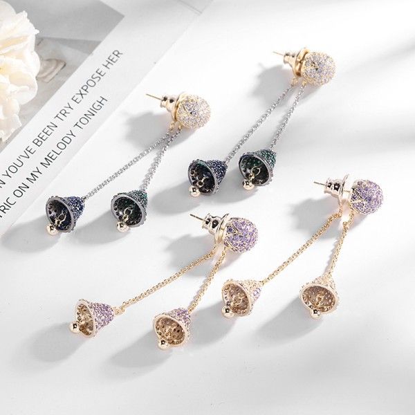 kimter female crystal zircon stone dangle earrings fashion long tassel bells ear stud vintage charm papend studs earring for women a28z, Silver
kimter female crystal zircon stone dangle earrings fashion long tassel bells ear stud vintage charm papend studs earring for women a28z, Silver