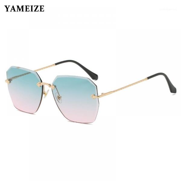 fashion lady oversized rimless square sunglasses women glasses men luxury gradient sun female gafas de sol, White;black
fashion lady oversized rimless square sunglasses women glasses men luxury gradient sun female gafas de sol, White;black
