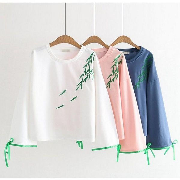 women's t-shirt autumn pullover hoodies japan bamboo sweatshirts women elegant kawaii print long sleeve females cute loose girl, White
women's t-shirt autumn pullover hoodies japan bamboo sweatshirts women elegant kawaii print long sleeve females cute loose girl, White