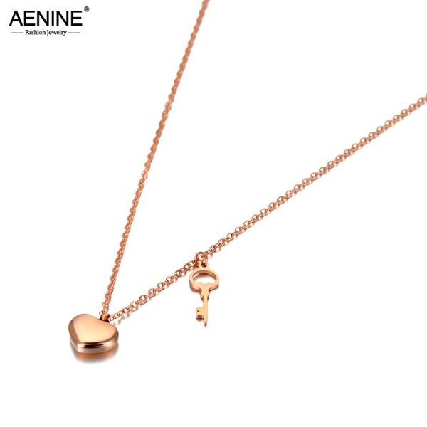 pendant necklaces aenine trendy goth stainless steel heart & key charm rose gold chain link choker necklace for women an20058, Silver
pendant necklaces aenine trendy goth stainless steel heart & key charm rose gold chain link choker necklace for women an20058, Silver