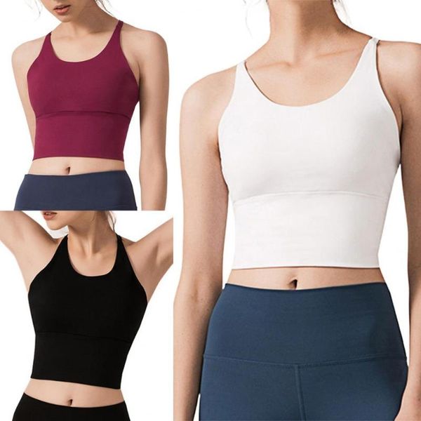 women's tanks & camis 2021 women vest solid color nylon sleeveless hollow back cross straps slim cropped camisole fitness wireless bra, White
women's tanks & camis 2021 women vest solid color nylon sleeveless hollow back cross straps slim cropped camisole fitness wireless bra, White