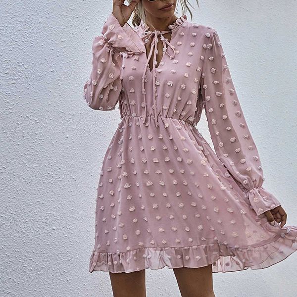 casual dresses women spring pompom ruffle flare sleeve lace up a line solid female chic slim street office midi vestidos nsxw, Black;gray
casual dresses women spring pompom ruffle flare sleeve lace up a line solid female chic slim street office midi vestidos nsxw, Black;gray