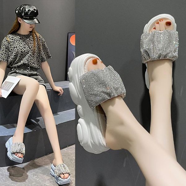 slippers on a wedge shoes ladies' low platform luxury slides jelly flip flops increased internal slipers women designer glitter, Black
slippers on a wedge shoes ladies' low platform luxury slides jelly flip flops increased internal slipers women designer glitter, Black