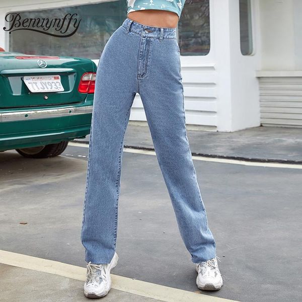 women's jeans benuynffy solid zipper casual baggy women autumn winter fashion korean female high waist mom straight denim pants, Blue
women's jeans benuynffy solid zipper casual baggy women autumn winter fashion korean female high waist mom straight denim pants, Blue