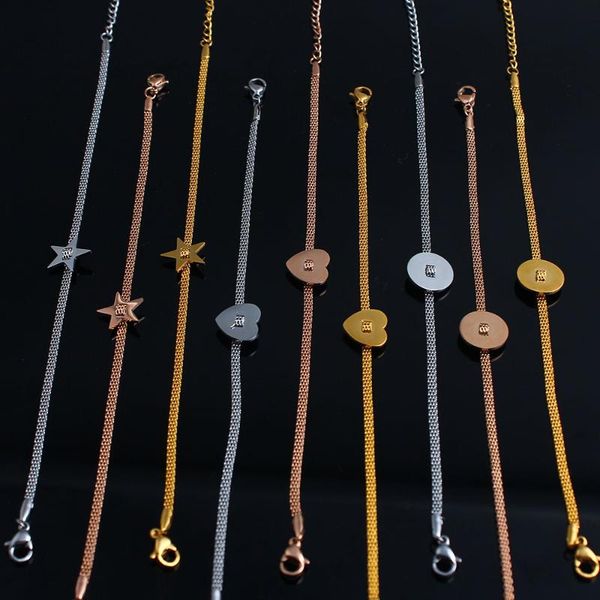 charm bracelets chain link heart bracelet charms female femme friendship necklace bangles for women stainless steel jewelry, Golden;silver
charm bracelets chain link heart bracelet charms female femme friendship necklace bangles for women stainless steel jewelry, Golden;silver