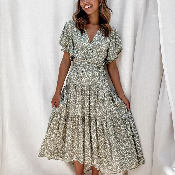 ruffle long beach dress women summer floral printed maxi dresses with belt female a line butterfly short sleeve party dress 210412, Black;gray
ruffle long beach dress women summer floral printed maxi dresses with belt female a line butterfly short sleeve party dress 210412, Black;gray