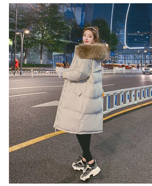 2021 long winter coat women hooded down parka ladies new warm loose big fur collar jacket, Black
2021 long winter coat women hooded down parka ladies new warm loose big fur collar jacket, Black