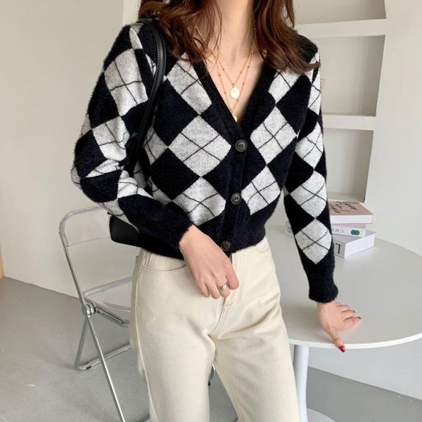 women's knits & tees sweater women autumn knitted cardigan japan korea fashion argyle office casual long sleeve female knitwear sueter, White
women's knits & tees sweater women autumn knitted cardigan japan korea fashion argyle office casual long sleeve female knitwear sueter, White