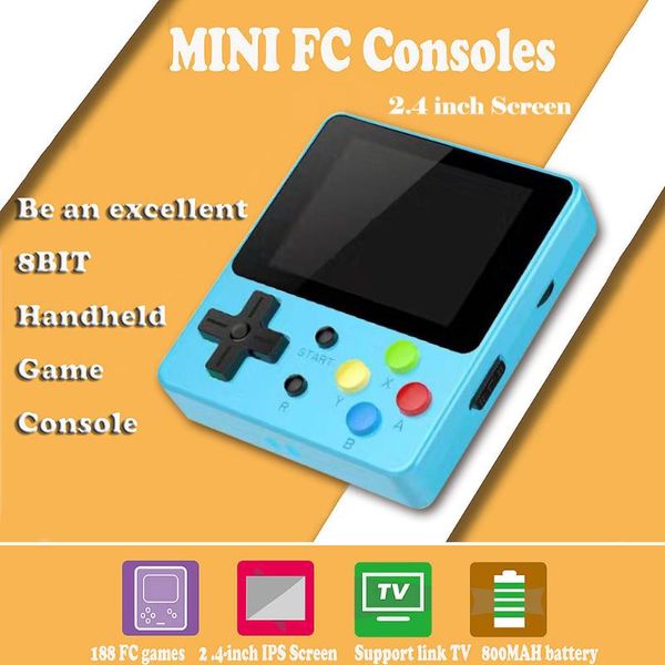 portable mini handheld console fc188 games 128m memory digital 2.4 inch full view ips video game retro christmas gift players
portable mini handheld console fc188 games 128m memory digital 2.4 inch full view ips video game retro christmas gift players