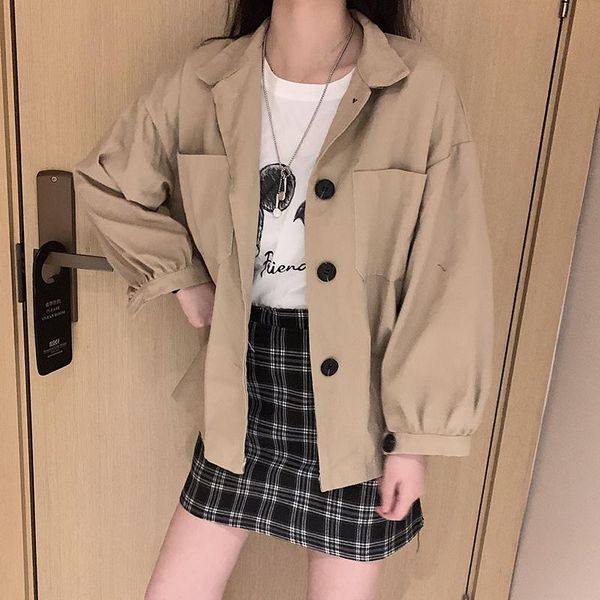 women's jackets fashionable spring clothes korean version of the wild mid-length harajuku loose denim jacket, Black;brown
women's jackets fashionable spring clothes korean version of the wild mid-length harajuku loose denim jacket, Black;brown