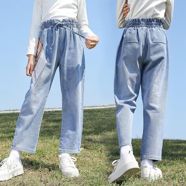 jeans girls 2021 autumn elastic high waist children trousers loose straight pants kids for outfits 10 12 13 14 years, Blue
jeans girls 2021 autumn elastic high waist children trousers loose straight pants kids for outfits 10 12 13 14 years, Blue