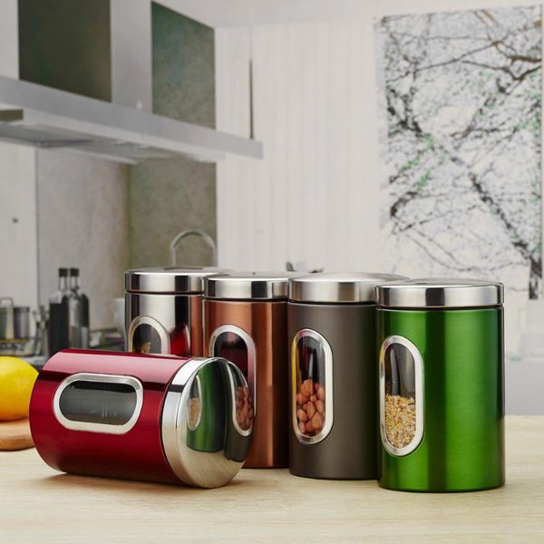 storage bottles & jars 3pcs/set food box tea jar set with lids grain rice beans tank clear window container
storage bottles & jars 3pcs/set food box tea jar set with lids grain rice beans tank clear window container