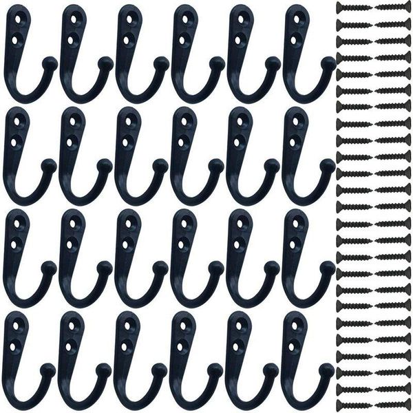 robe hooks 24 pieces coat wall mounted hook single hanger no scratch and 50 screws black
robe hooks 24 pieces coat wall mounted hook single hanger no scratch and 50 screws black
