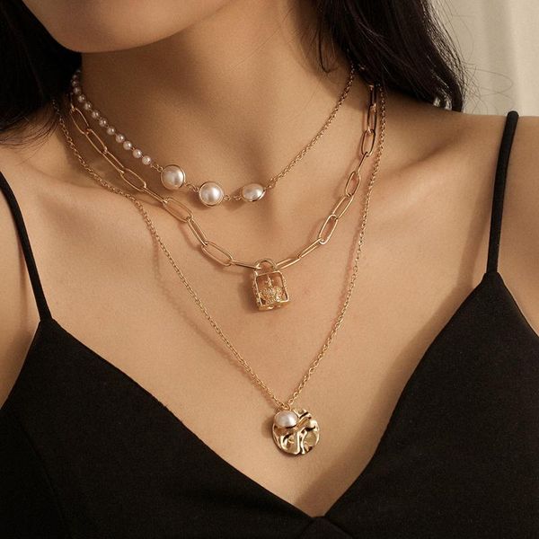 creative crown oil lamp three-layered temperament pearl shell clavicle chain pendant necklace necklaces, Silver
creative crown oil lamp three-layered temperament pearl shell clavicle chain pendant necklace necklaces, Silver
