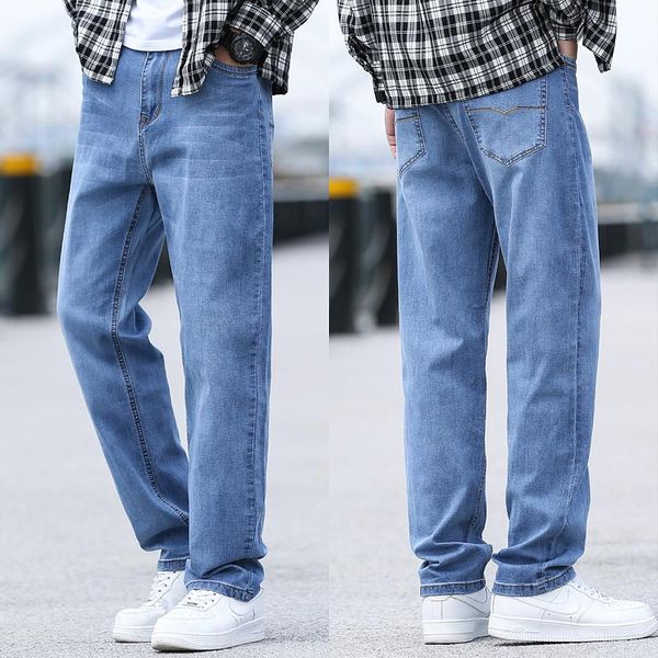 men's jeans brand 2021 spring summer business casual loose fit elastic classic style trousers blue pants male big size 28-40,197
men's jeans brand 2021 spring summer business casual loose fit elastic classic style trousers blue pants male big size 28-40,197