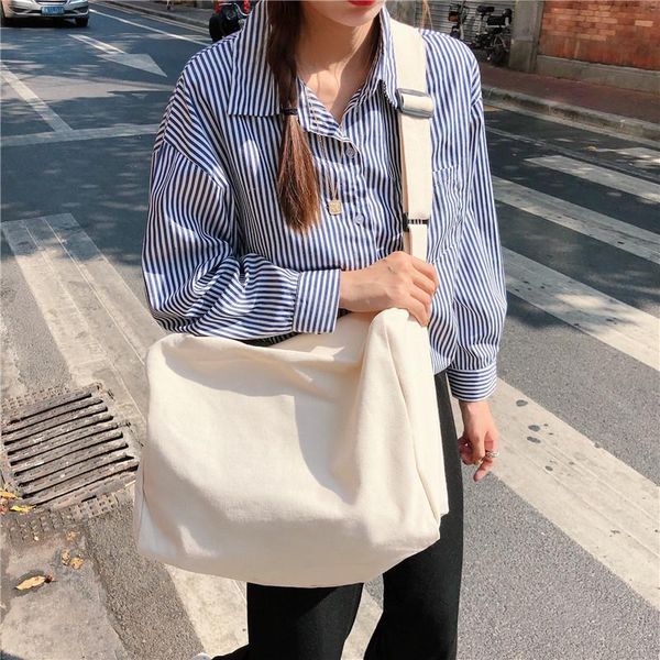white canvas campus student shoulder bag shopping foldable cotton tote large capacity women's vintage casual fashion bags
white canvas campus student shoulder bag shopping foldable cotton tote large capacity women's vintage casual fashion bags