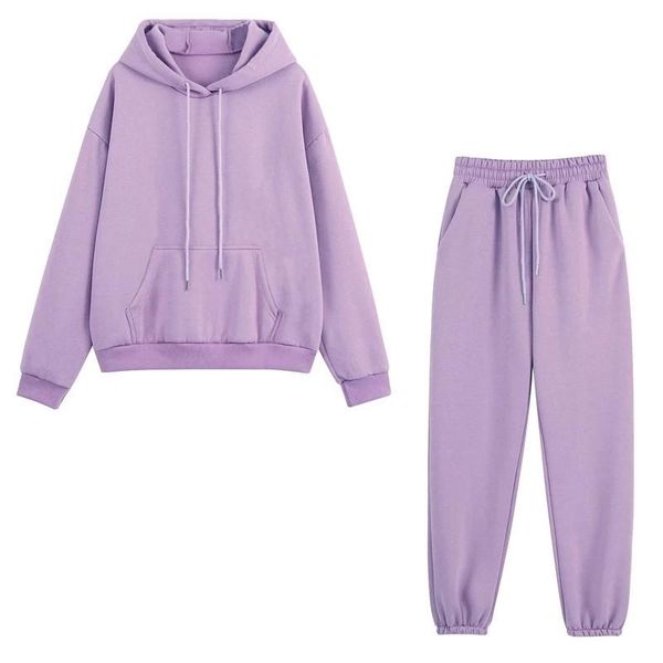 women hoodies tracksuits fashion fleece hooded sweatshirt two pieces set long sleeve solid hoodie sport pants suit women's & capris, Black;white
women hoodies tracksuits fashion fleece hooded sweatshirt two pieces set long sleeve solid hoodie sport pants suit women's & capris, Black;white