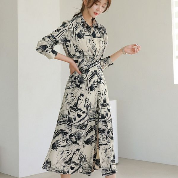 runway women vintage ink painting print chic shirt fashion designer office ol elegant party dresses 210518, Black;gray
runway women vintage ink painting print chic shirt fashion designer office ol elegant party dresses 210518, Black;gray