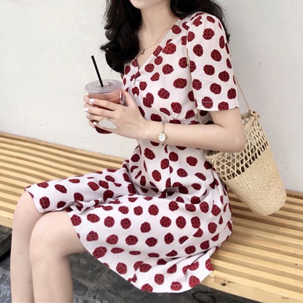 big fashion bubbles print beach with short sleeve neckline mini fine line female summer dress plus size wl57, Black;gray
big fashion bubbles print beach with short sleeve neckline mini fine line female summer dress plus size wl57, Black;gray