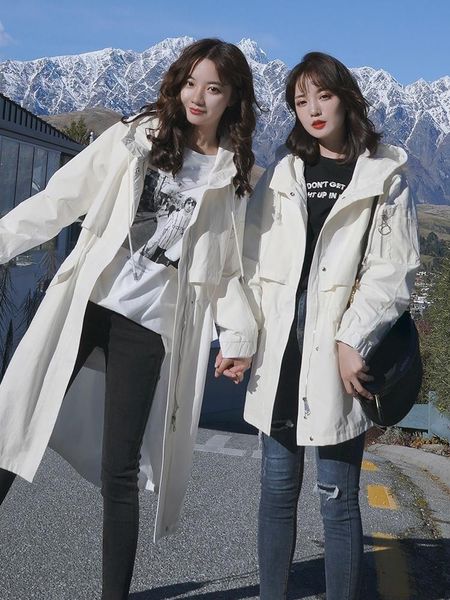 women's trench coats first love white beige windbreaker middle and long small coat shows high temperament, college style retractable wa, Tan;black
women's trench coats first love white beige windbreaker middle and long small coat shows high temperament, college style retractable wa, Tan;black