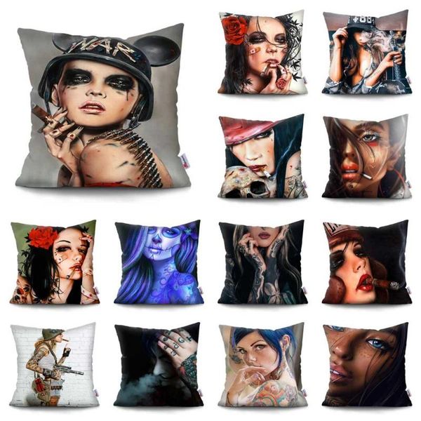 cushion/decorative pillow goth tattoo cushion cover beautiful beauty sofa decorative polyester throw case home decoration pillowcase
cushion/decorative pillow goth tattoo cushion cover beautiful beauty sofa decorative polyester throw case home decoration pillowcase