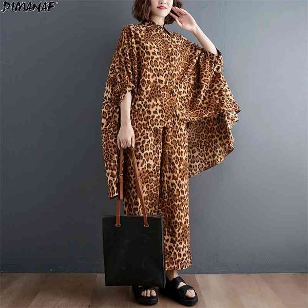 plus size women blouse leopard two piece set shirts bat sleeve summer chiffon suit loose casual female oversize 4xl 210531, White
plus size women blouse leopard two piece set shirts bat sleeve summer chiffon suit loose casual female oversize 4xl 210531, White