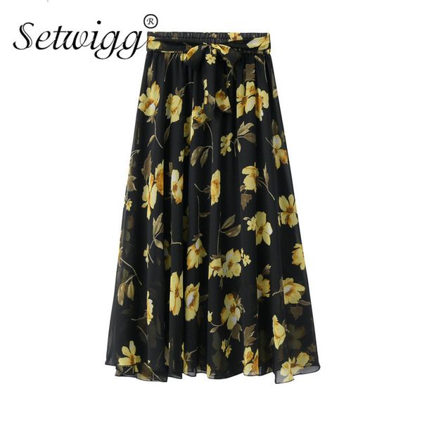 skirts summer bohemian big floral printing waist bowknot flared chiffon skirts flower printed fairy calf pleated skirt, Black
skirts summer bohemian big floral printing waist bowknot flared chiffon skirts flower printed fairy calf pleated skirt, Black