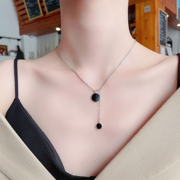 chaosheng s925 sterling silver black enamel round tassel necklace, light luxurious design, exquisite and versatile clavicle chain
chaosheng s925 sterling silver black enamel round tassel necklace, light luxurious design, exquisite and versatile clavicle chain