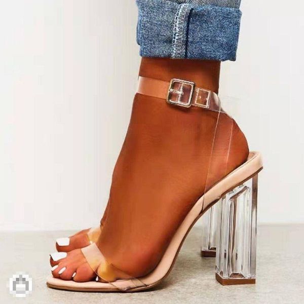 dress shoes 2021 pvc jelly sandals crystal open toed high heels women transparent heel slippers discount pumps 11cm, Black
dress shoes 2021 pvc jelly sandals crystal open toed high heels women transparent heel slippers discount pumps 11cm, Black