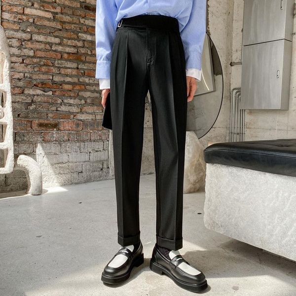 men's suits & blazers autumn korean suit pants slim fashion solid color business casual dress men streetwear wild trousers mens, White;black
men's suits & blazers autumn korean suit pants slim fashion solid color business casual dress men streetwear wild trousers mens, White;black