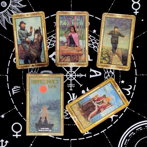 impressionists tarot cards prophecy divination deck english version entertainment board game 78 sheets/box
impressionists tarot cards prophecy divination deck english version entertainment board game 78 sheets/box