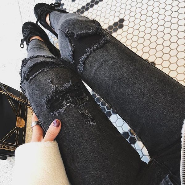 women's jeans 2021 autumn women cotton pencil pants high waist denim causal ripped hole shredded fashion trousers e410, Blue
women's jeans 2021 autumn women cotton pencil pants high waist denim causal ripped hole shredded fashion trousers e410, Blue