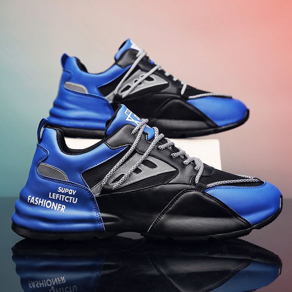 2022 spring leather running shoes color blocking thick soled sneaker personality casual dad shoe men 39-44 6013, Black
2022 spring leather running shoes color blocking thick soled sneaker personality casual dad shoe men 39-44 6013, Black