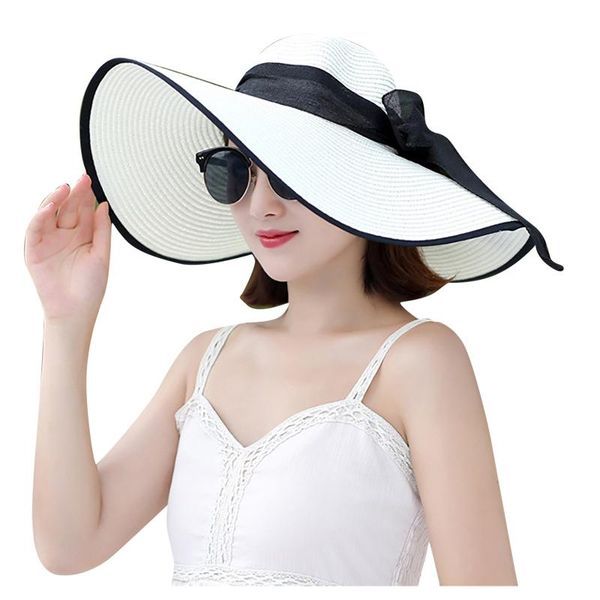 bow sun hats women's sombrero paja summer sunscreen big hat with streamers vacation sunshade beach chapeau femme cap wide brim, Blue;gray
bow sun hats women's sombrero paja summer sunscreen big hat with streamers vacation sunshade beach chapeau femme cap wide brim, Blue;gray