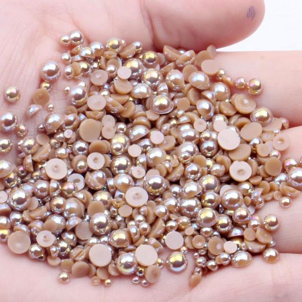 light coffee ab resin half round pearls 2-12mm and mixed sizes non fix beads for jewelry making diy garments nails1, Silver;gold
light coffee ab resin half round pearls 2-12mm and mixed sizes non fix beads for jewelry making diy garments nails1, Silver;gold