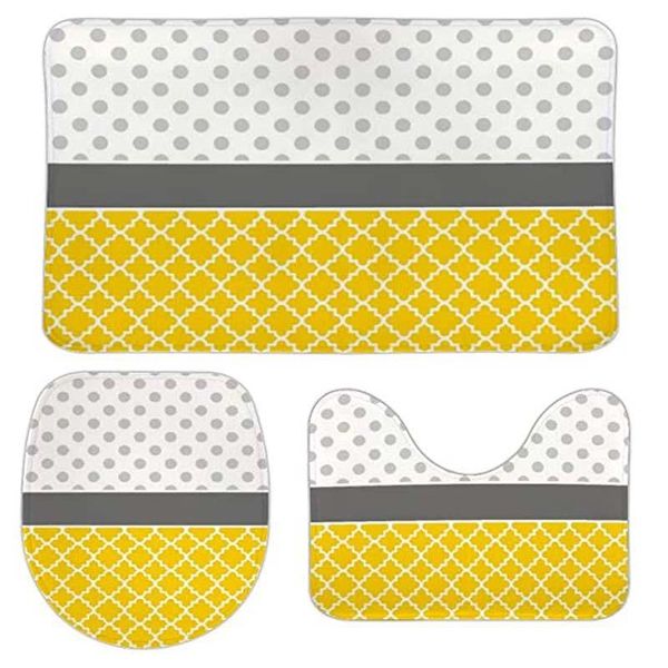 carpets yellow quatrefoil and grey polka dot 3 piece bathroom rug set bath mat shower rug, u shaped contour mat, lid cover non-slip with
carpets yellow quatrefoil and grey polka dot 3 piece bathroom rug set bath mat shower rug, u shaped contour mat, lid cover non-slip with