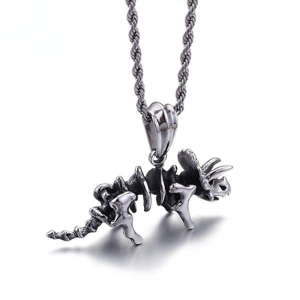 chains amazon's stainless steel men's dinosaur skeleton pendant triangular dragon titanium necklace jewelry direct sales, Silver
chains amazon's stainless steel men's dinosaur skeleton pendant triangular dragon titanium necklace jewelry direct sales, Silver