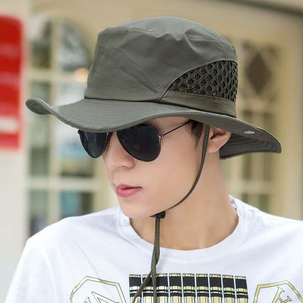 cloches summer men's hiking fishing hat wide-brimmed cap climbing outdoor uv protection caps collapsible cotton bucket hats sale, Blue;gray
cloches summer men's hiking fishing hat wide-brimmed cap climbing outdoor uv protection caps collapsible cotton bucket hats sale, Blue;gray