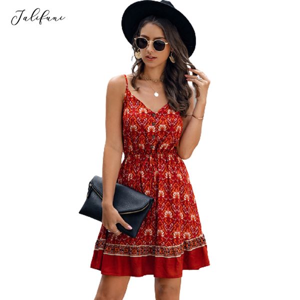 women floral summer dress buttons cotton mini sundress fashion beach sleevees clothes halter dress for women red 210415, Black;gray
women floral summer dress buttons cotton mini sundress fashion beach sleevees clothes halter dress for women red 210415, Black;gray