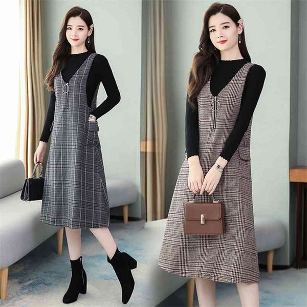sweater+woolen dress winter casual two-piece suit plus size women wool vest sweater plaid bodycon party vestidos sets 210528, White
sweater+woolen dress winter casual two-piece suit plus size women wool vest sweater plaid bodycon party vestidos sets 210528, White