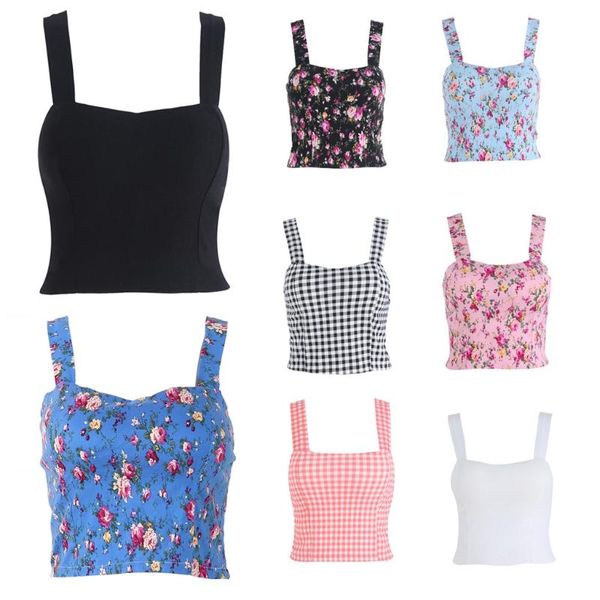 women's tanks & camis floral crop women camisole dill tank female cropped feminino short vest, White
women's tanks & camis floral crop women camisole dill tank female cropped feminino short vest, White