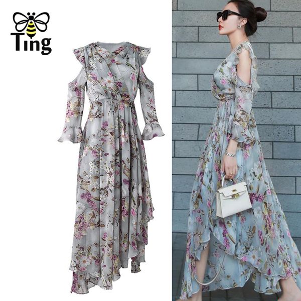 summer vintage floral print asymmetrical midi long dresses chiffon ruffles vestidos bohemian beach holiday dress elbise 210513, Black;gray
summer vintage floral print asymmetrical midi long dresses chiffon ruffles vestidos bohemian beach holiday dress elbise 210513, Black;gray
