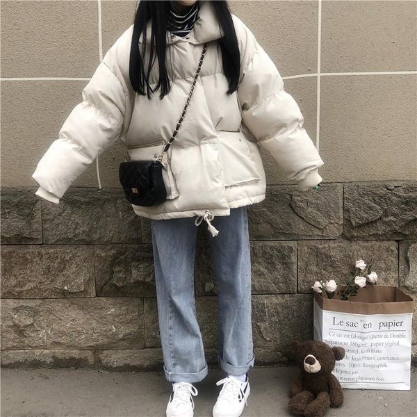 women's down & parkas korean style oversize sweet soft girly casual jacket women clothing vintage winter loose pocket lady coats outerw, Black
women's down & parkas korean style oversize sweet soft girly casual jacket women clothing vintage winter loose pocket lady coats outerw, Black