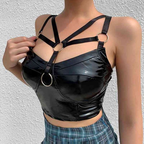 Black Cross Bandage Backless Zipper Sexy Pu Faux Leather Crop Top Shirt Women Summer Top Femme Streetwear Womens Clothing, White
Black Cross Bandage Backless Zipper Sexy Pu Faux Leather Crop Top Shirt Women Summer Top Femme Streetwear Womens Clothing, White