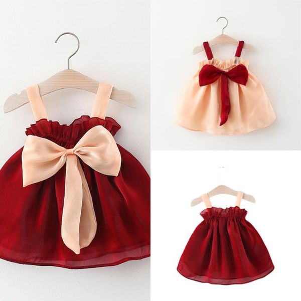 girl's dresses kids girls bow sling dress 2021 children princess summer vestidos born baby casual pleated ruffles clothing, Red;yellow
girl's dresses kids girls bow sling dress 2021 children princess summer vestidos born baby casual pleated ruffles clothing, Red;yellow